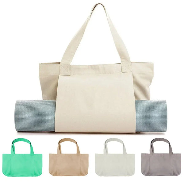 Canvas Tote Bag with Yoga Mat Sling